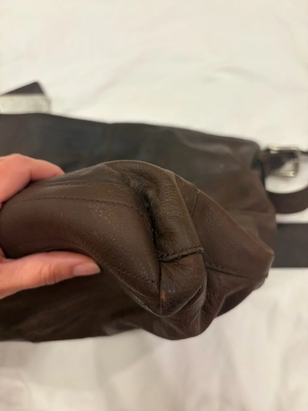 Vintage Coach Hudson Leather Crossbody Messenger Bag - Dark Brown 70308
